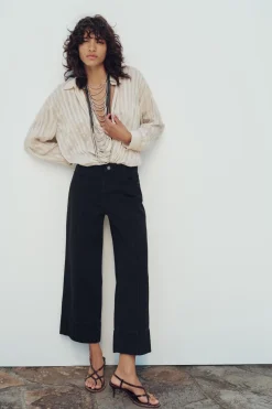 Sale JEANS Z1975 WIDE LEG CROPPED TIRO ALTO Mujer Jeans