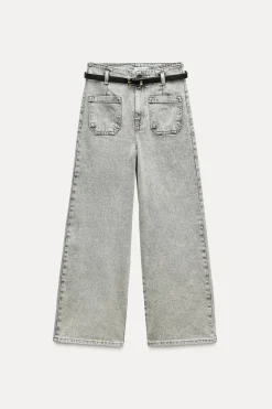 Online JEANS Z1975 WIDE LEG CROPPED TIRO ALTO CINTURÓN Mujer Jeans