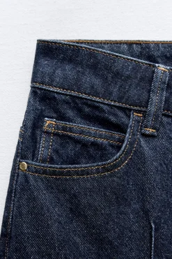 Hot JEANS Z1975 WIDE LEG CROPPED TIRO ALTO NERVIO FRONTAL Mujer Jeans