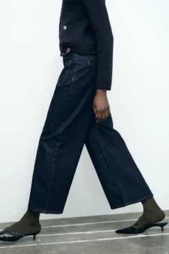 New JEANS Z1975 WIDE LEG CROPPED TIRO ALTO Mujer Jeans