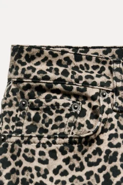 Fashion JEANS ZW COLLECTION BOOTCUT TIRO ALTO CROPPED ESTAMPADO Mujer Jeans
