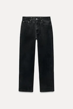 Online JEANS ZW COLLECTION BOOTCUT CROPPED TIRO ALTO FLOCADO Mujer Jeans