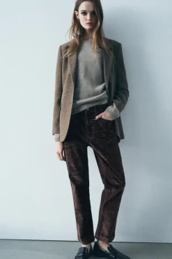 Discount JEANS ZW COLLECTION BOOTCUT CROPPED TIRO ALTO FLOCADO Mujer Jeans