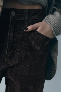 Discount JEANS ZW COLLECTION BOOTCUT CROPPED TIRO ALTO FLOCADO Mujer Jeans