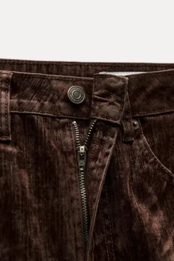 Discount JEANS ZW COLLECTION BOOTCUT CROPPED TIRO ALTO FLOCADO Mujer Jeans