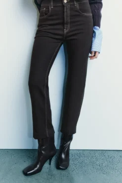 Hot JEANS ZW COLLECTION BOOTCUT TIRO ALTO CROPPED Mujer Jeans