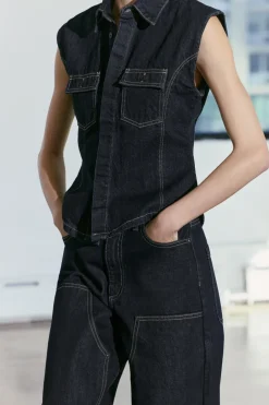 Hot JEANS ZW COLLECTION CARPENTER TIRO ALTO Mujer Jeans