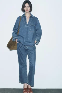 Outlet JEANS ZW COLLECTION CROPPED FLARE TIRO ALTO Mujer Jeans