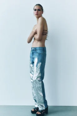 New JEANS ZW COLLECTION LENTEJUELAS Mujer Jeans