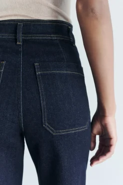 Hot JEANS ZW COLLECTION MARINE STRAIGHT TIRO ALTO BOLSILLOS Mujer Jeans