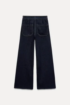 Hot JEANS ZW COLLECTION MARINE STRAIGHT TIRO ALTO BOLSILLOS Mujer Jeans
