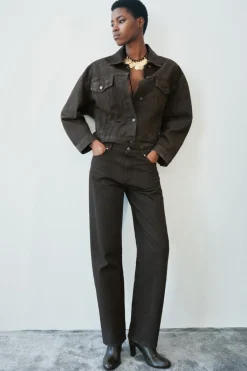 Discount JEANS ZW COLLECTION RECTOS TIRO MEDIO ENCERADO Mujer Jeans