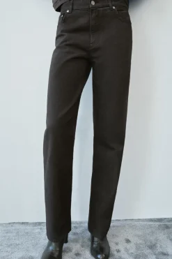 Discount JEANS ZW COLLECTION RECTOS TIRO MEDIO ENCERADO Mujer Jeans