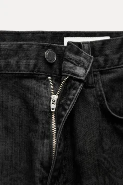 Online JEANS ZW COLLECTION RECTOS FLOCADOS TIRO MEDIO Mujer Jeans