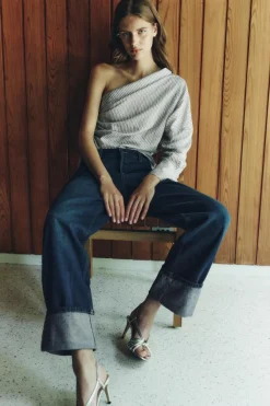 Discount JEANS ZW COLLECTION RELAXED TIRO MEDIO FOLD UP Mujer Jeans