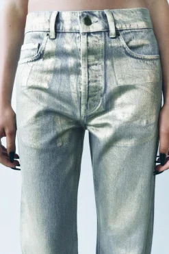 New JEANS ZW COLLECTION RELAXED TIRO MEDIO FOIL ZW COLLECTION Mujer Jeans
