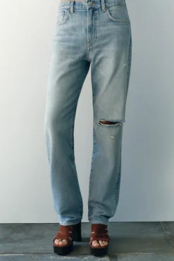 Discount JEANS ZW COLLECTION RELAXED TIRO MEDIO Mujer Jeans