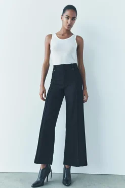 Online JEANS ZW COLLECTION WIDE LEG TIRO ALTO Mujer Jeans