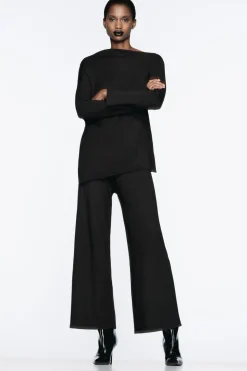 Online JERSEY ASIMÉTRICO PUNTO RIB Mujer Cárdigan / Jerséis|Punto