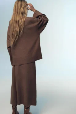 Fashion JERSEY BOLSILLO PUNTO LISO Mujer Cárdigan / Jerséis|Punto