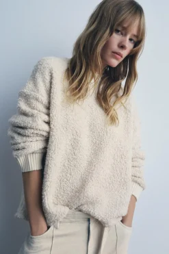 Best JERSEY BOUCLÉ RIB Mujer Cárdigan / Jerséis|Punto