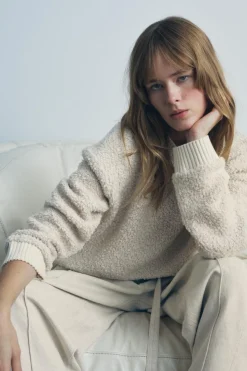 Best JERSEY BOUCLÉ RIB Mujer Cárdigan / Jerséis|Punto