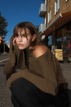 Online JERSEY BUFANDA PUNTO LISO Mujer Cárdigan / Jerséis|Punto