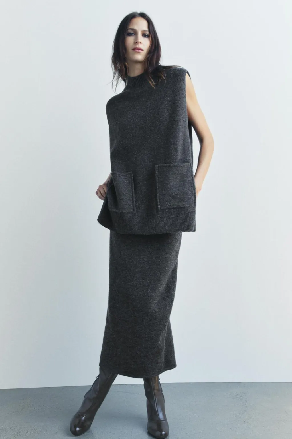 Fashion JERSEY CHALECO OVERSIZE Mujer Cárdigan / Jerséis|Punto