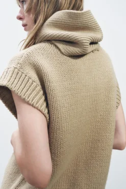 Discount JERSEY CHALECO PUNTO BUFANDA Mujer Cárdigan / Jerséis|Punto