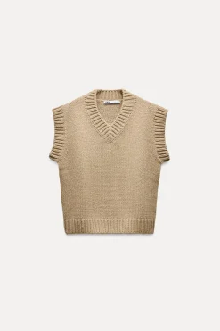 Discount JERSEY CHALECO PUNTO BUFANDA Mujer Cárdigan / Jerséis|Punto