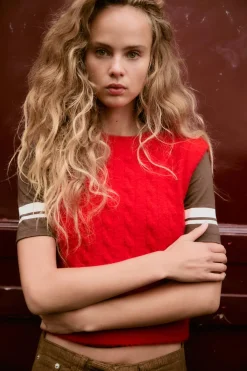 Hot JERSEY CHALECO PUNTO CABLES TACTO SUAVE Mujer Cárdigan / Jerséis|Punto