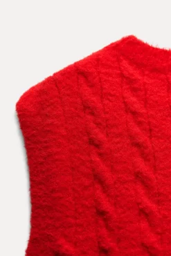 Hot JERSEY CHALECO PUNTO CABLES TACTO SUAVE Mujer Cárdigan / Jerséis|Punto