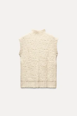 Outlet JERSEY CHALECO PUNTO ESTRUCTURA Mujer Cárdigan / Jerséis|Punto