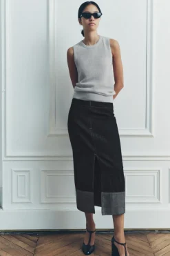 New JERSEY CHALECO PUNTO FINO CON LANA Y ALPACA Mujer Cárdigan / Jerséis|Punto