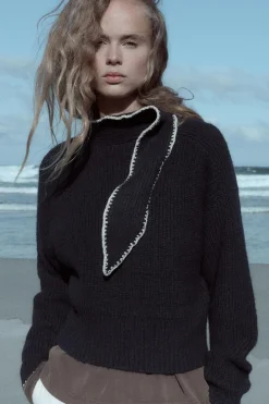 Best JERSEY CHALECO PUNTO LAZO Mujer Cárdigan / Jerséis|Punto