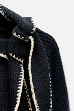 Best JERSEY CHALECO PUNTO LAZO Mujer Cárdigan / Jerséis|Punto