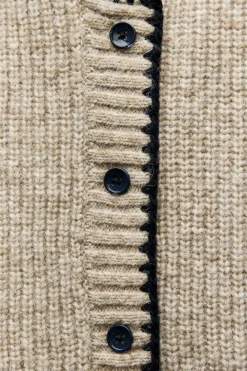 New JERSEY CHALECO PUNTO LAZO Mujer Cárdigan / Jerséis|Punto