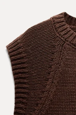 Fashion JERSEY CHALECO PUNTO LISO Mujer Cárdigan / Jerséis|Punto