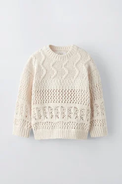 Niños ZARA 6 - 14 Años·Punto<JERSEY CHENILLA ESTRUCTURA