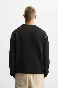 Discount JERSEY CINTA CONTRASTE Hombre Jerséis / Chaquetas