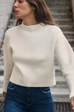 Discount JERSEY CORTO SOFT PUNTO Mujer Cárdigan / Jerséis|Punto