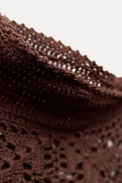 Online JERSEY CROCHET CUELLO ASIMÉTRICO Mujer Cárdigan / Jerséis|Punto