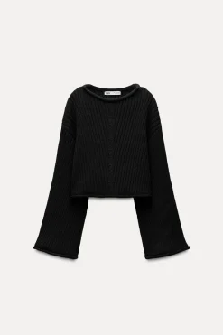 Online JERSEY CROP PUNTO RIB Mujer Cárdigan / Jerséis|Punto