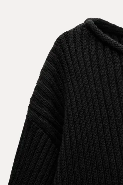 Online JERSEY CROP PUNTO RIB Mujer Cárdigan / Jerséis|Punto