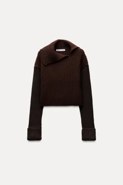 Clearance JERSEY CROP PUNTO RIB Mujer Cárdigan / Jerséis|Punto