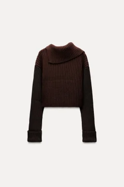 Clearance JERSEY CROP PUNTO RIB Mujer Cárdigan / Jerséis|Punto