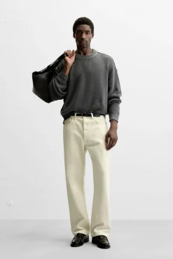 Outlet JERSEY CROPPED FIT ESTRUCTURA Hombre Jerséis / Chaquetas