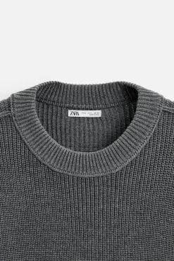 Outlet JERSEY CROPPED FIT ESTRUCTURA Hombre Jerséis / Chaquetas