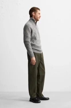 Discount JERSEY CUELLO CREMALLERA TEXTURA Hombre Jerséis / Chaquetas