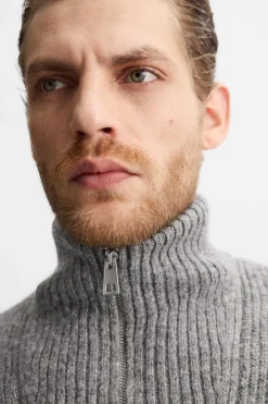 Discount JERSEY CUELLO CREMALLERA TEXTURA Hombre Jerséis / Chaquetas